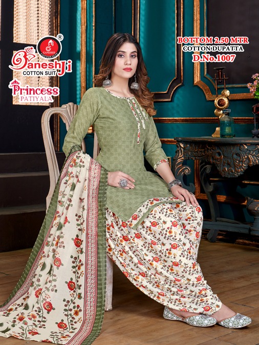 Princess Patiyala Vol 1 By Ganeshji Printed Cotton Dress Material Wholesale Shop In Surat